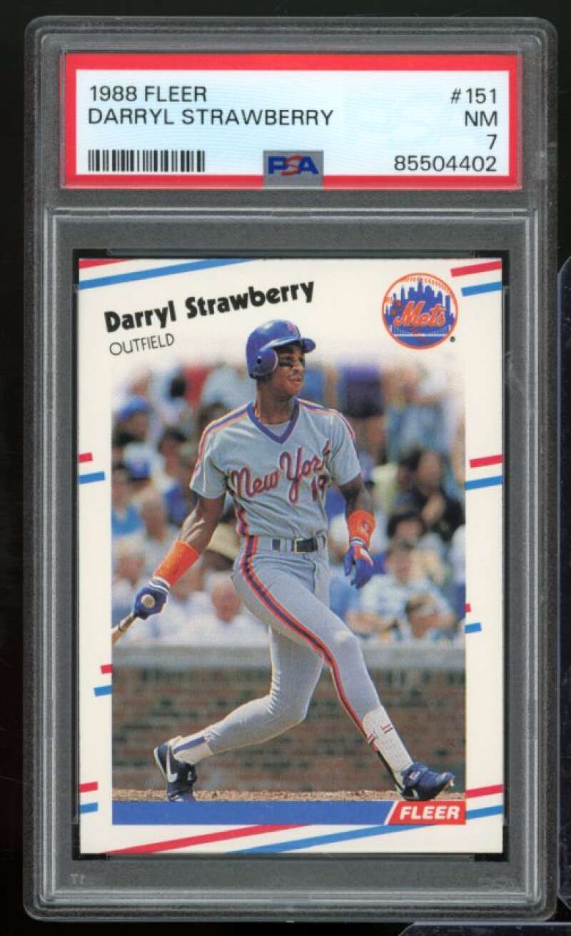 Darryl Strawberry Card 1988 Fleer #151 PSA 7 Image 1