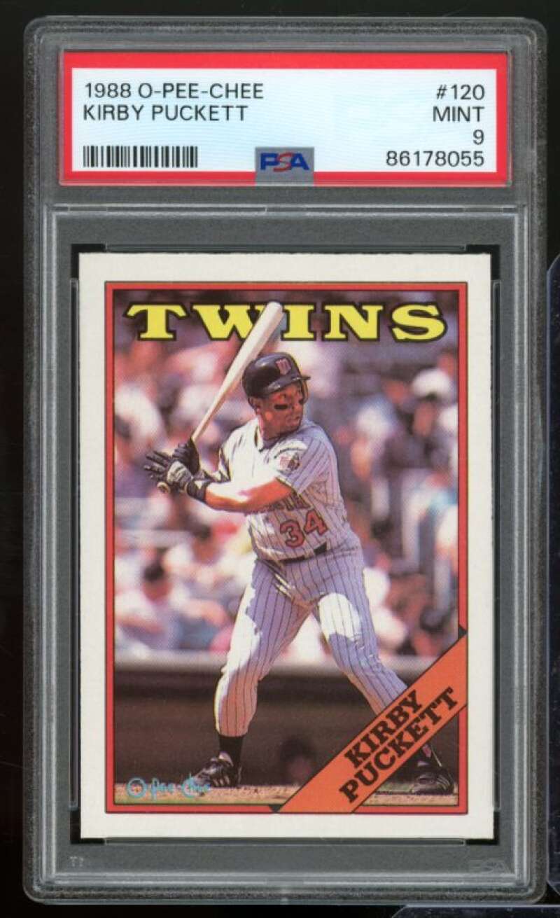 Kirby Puckett Card 1988 O-Pee-Chee #120 PSA 9 Image 1