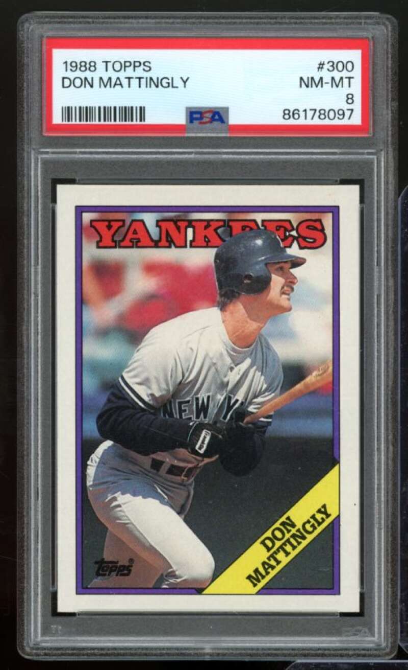 Don Mattingly Card 1988 Topps #300 PSA 8 Image 1