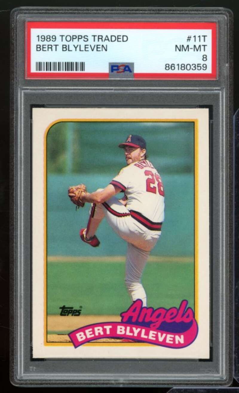 Bert Blyleven Card 1989 Topps Traded #11T PSA 8 Image 1