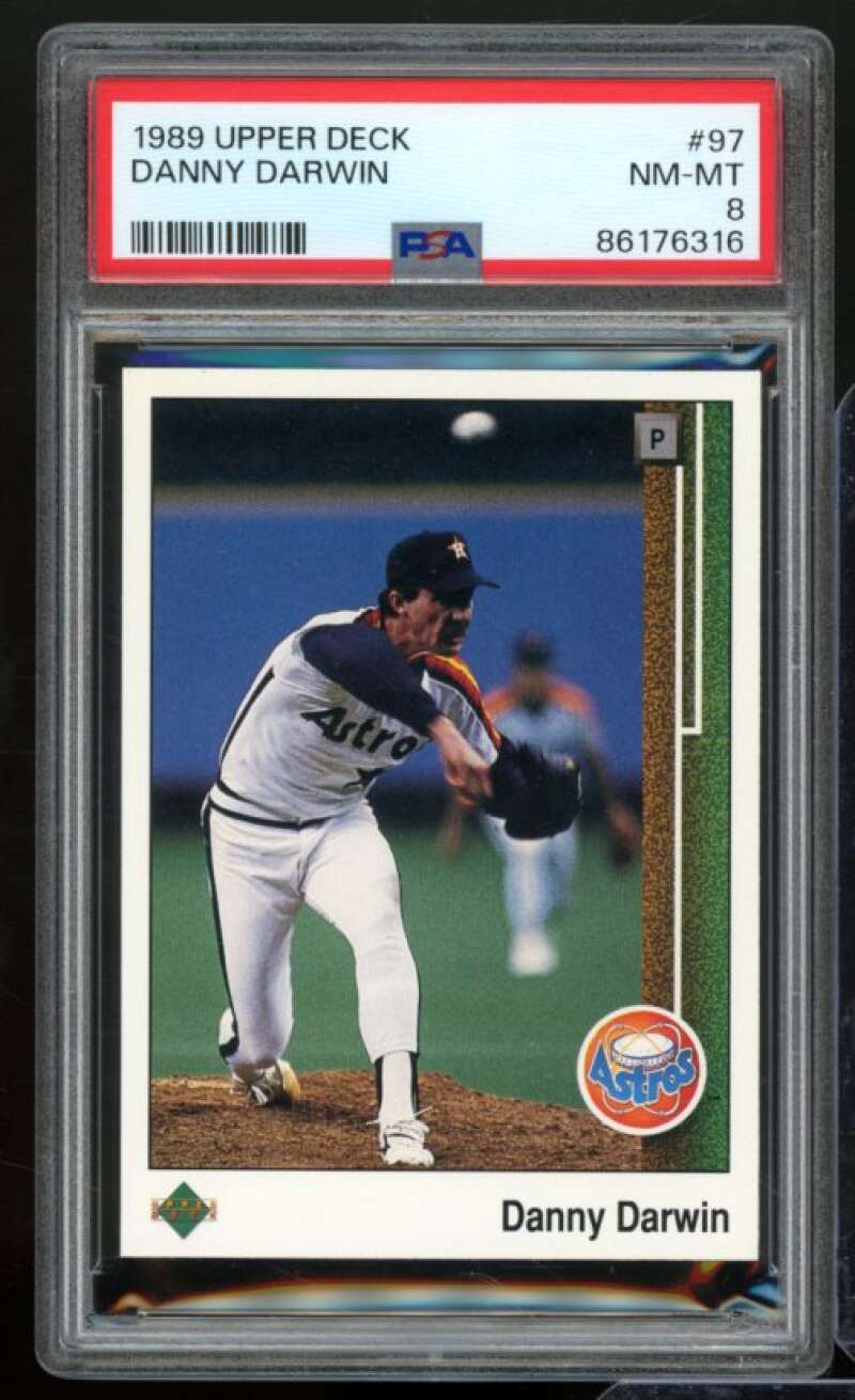 Danny Darwin Card 1989 Upper Deck #97 PSA 8 Image 1