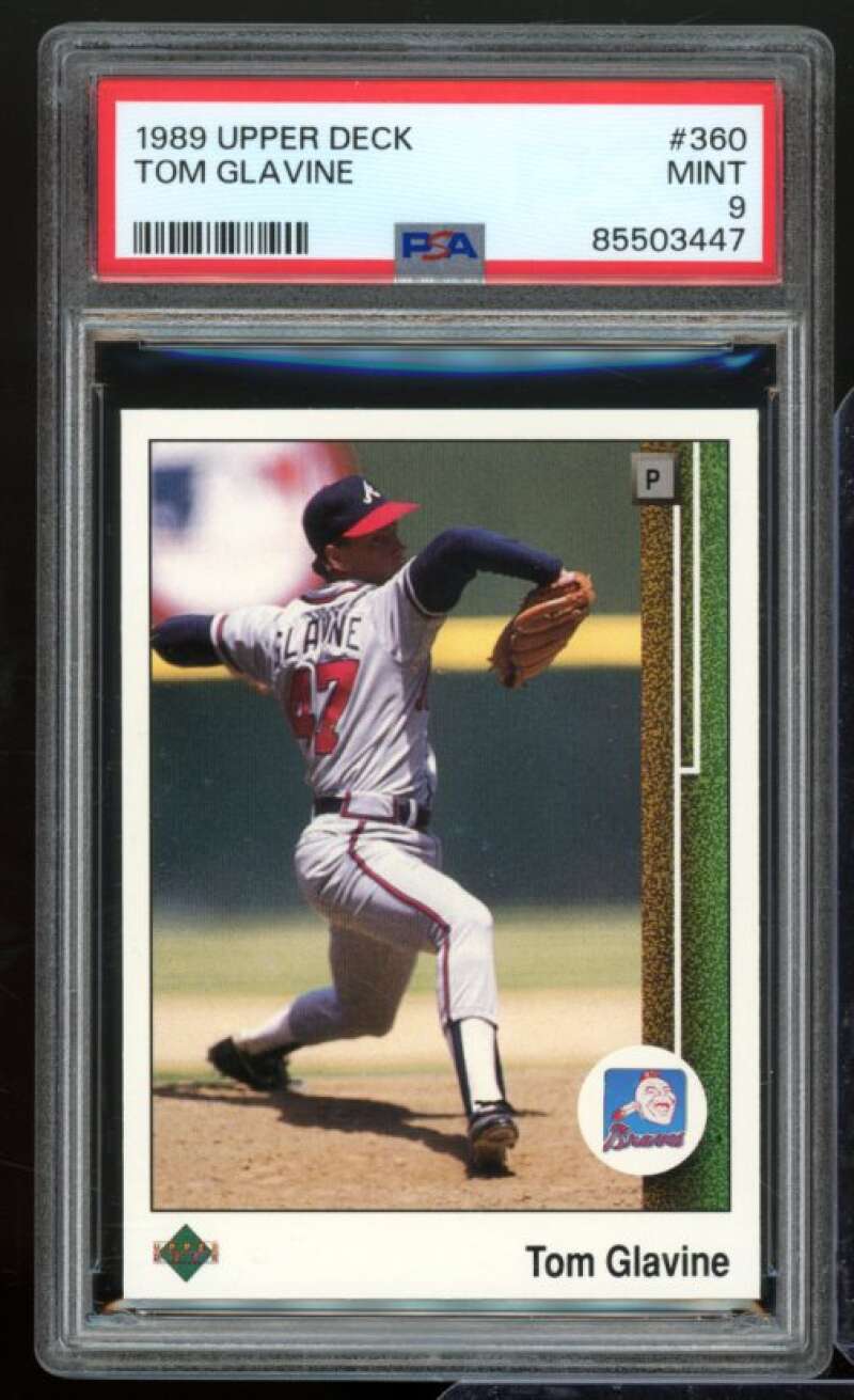 Tom Glavine Card 1989 Upper Deck #360 PSA 9 Image 1