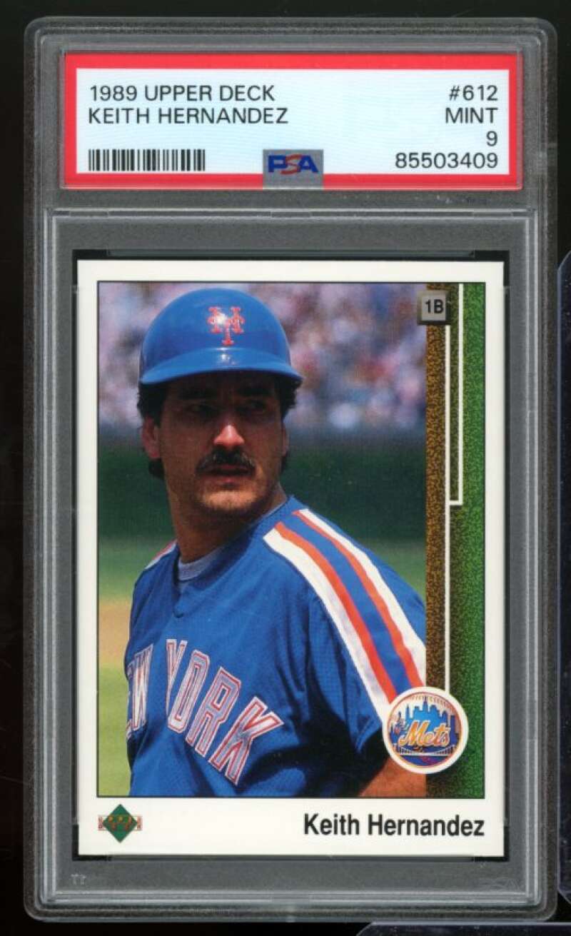 Keith Hernandez Card 1989 Upper Deck #612 PSA 9 Image 1