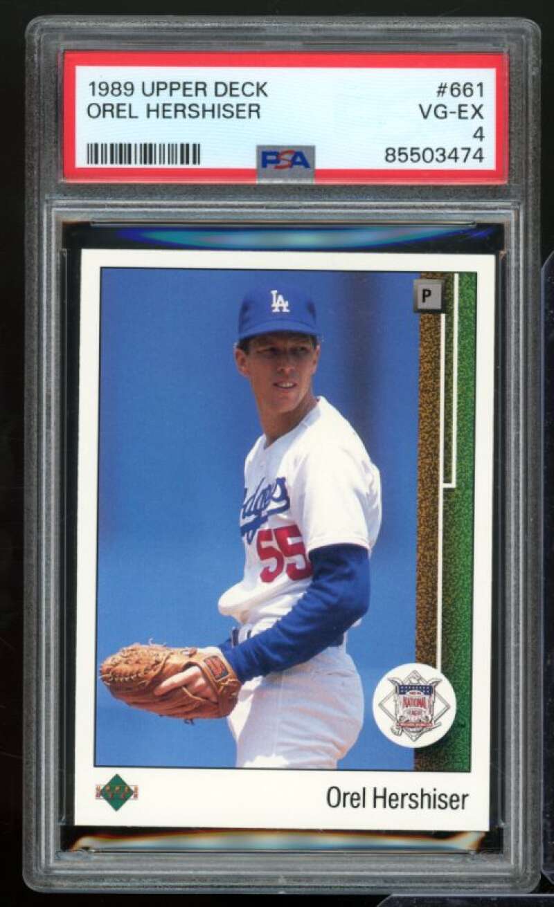 Orel Hershiser Card 1989 Upper Deck #661 PSA 4 Image 1