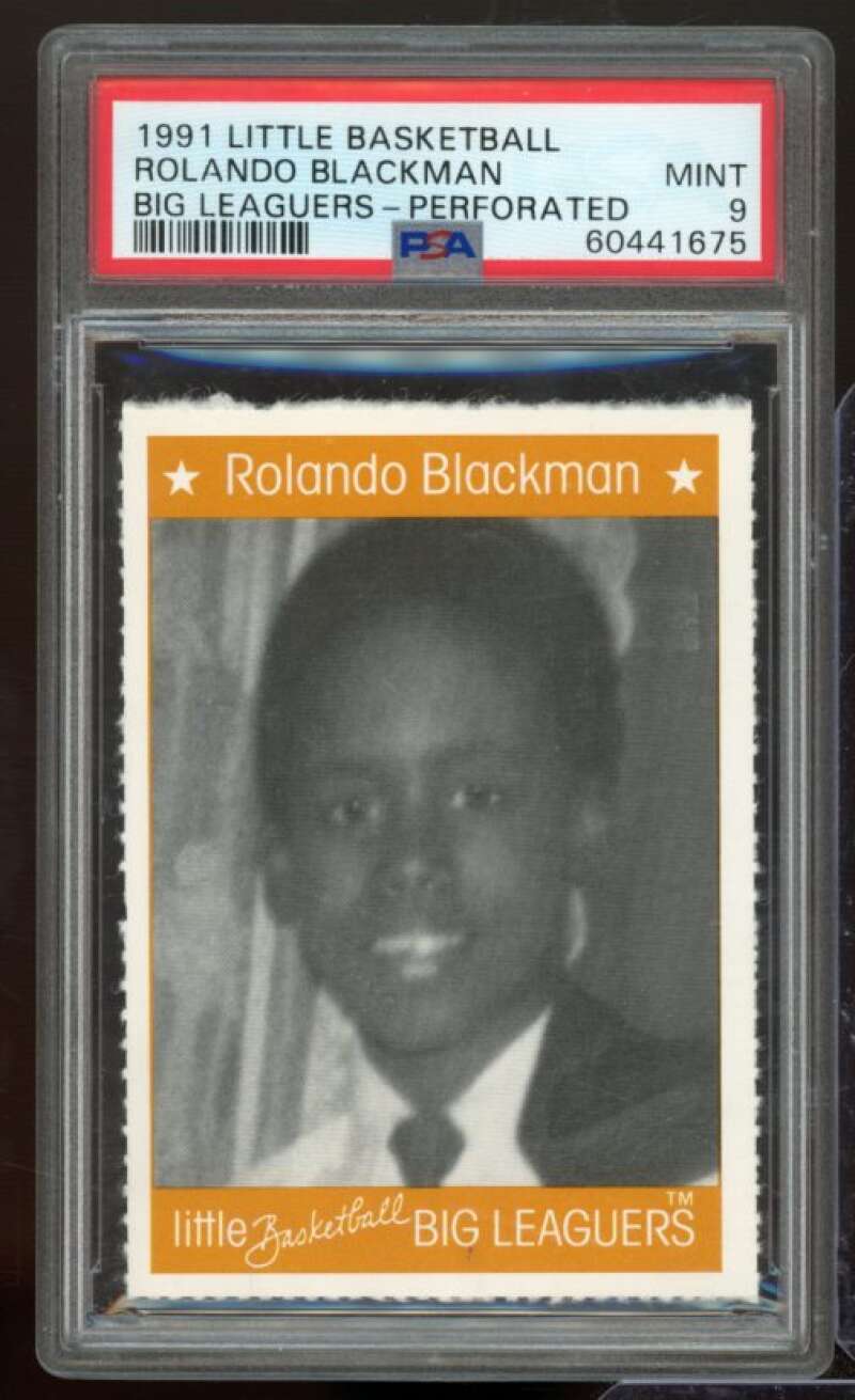 Rolando Blackman Card 1991 Big Leaguers Perforated (pop 1) #nno PSA 9 Image 1