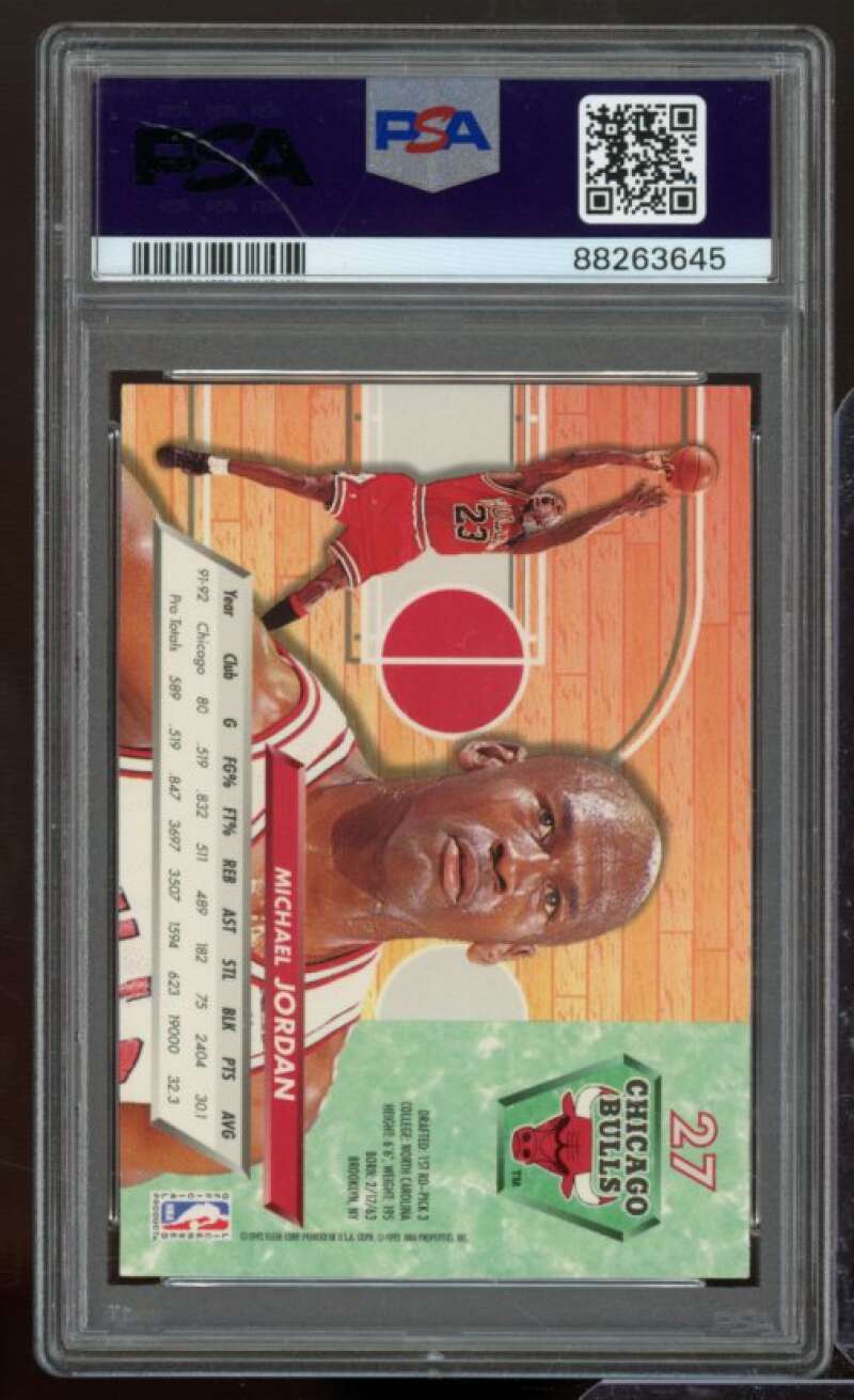 Michael Jordan Card 1992-93 Ultra #27 PSA 6 Image 2