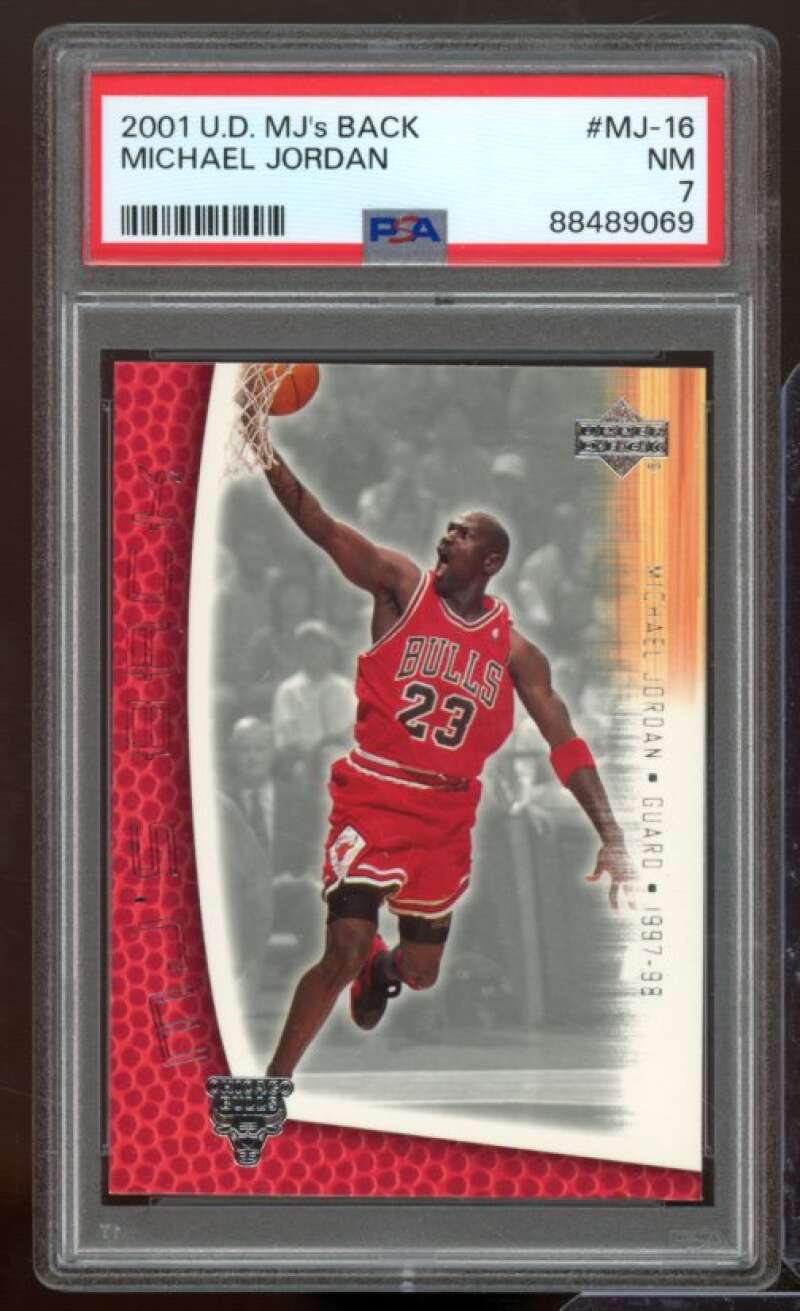 Michael Jordan Card 2001 U.D. Mj's Back #Mj-16 PSA 7 Image 1