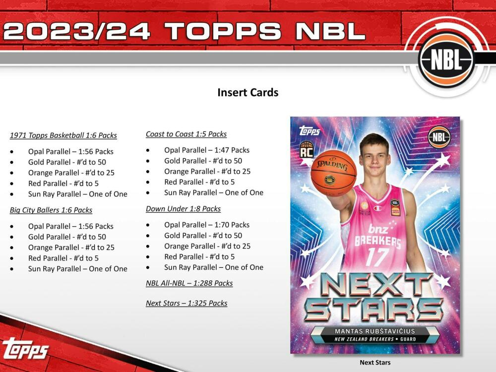 2023-24 Topps NBL Basketball Hobby Box Image 4