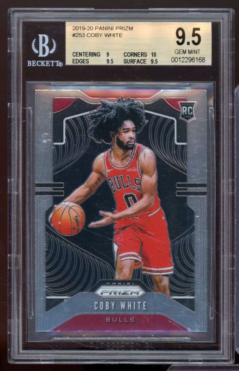 Coby White Rookie Card 2019-20 Panini Prizm #253 BGS 9.5 (9 10 9.5 9.5) Image 1