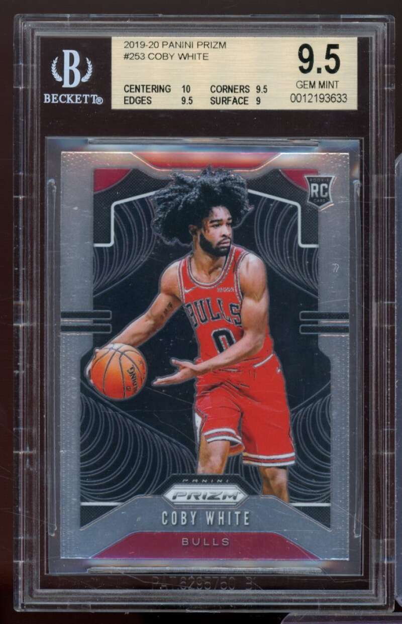 Coby White Rookie Card 2019-20 Panini Prizm #253 BGS 9.5 (10 9.5 9.5 9) Image 1