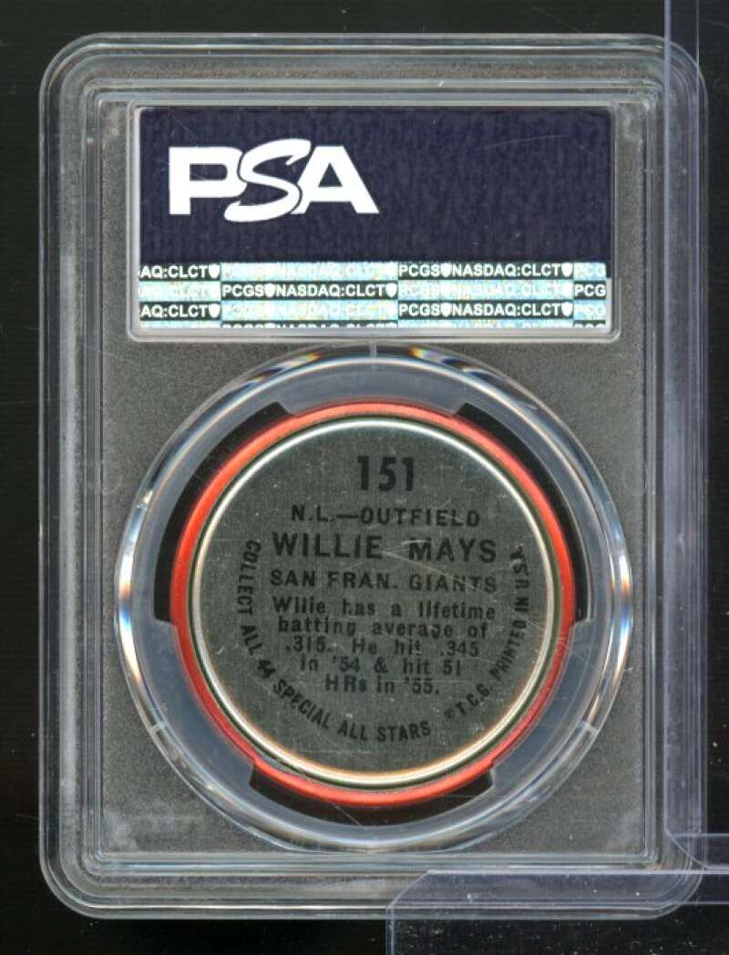 Willie Mays 1964 Topps Coins #151 PSA 6 Image 2