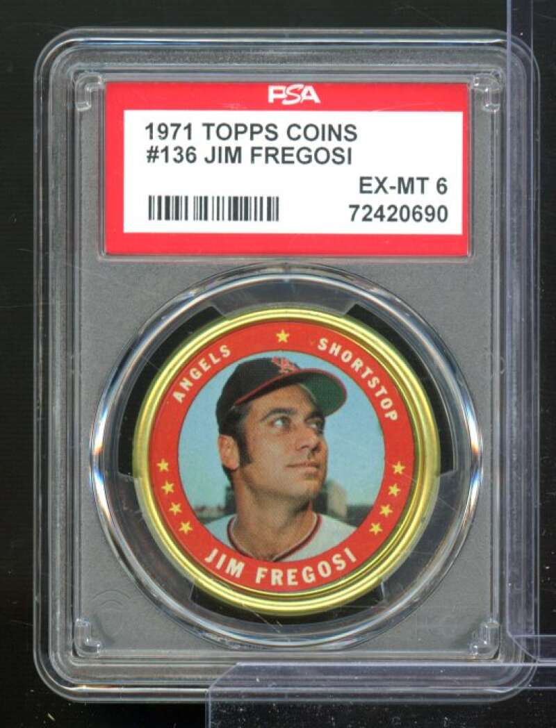 Jim Fregosi 1971 Topps Coins #136 PSA 6 Image 1