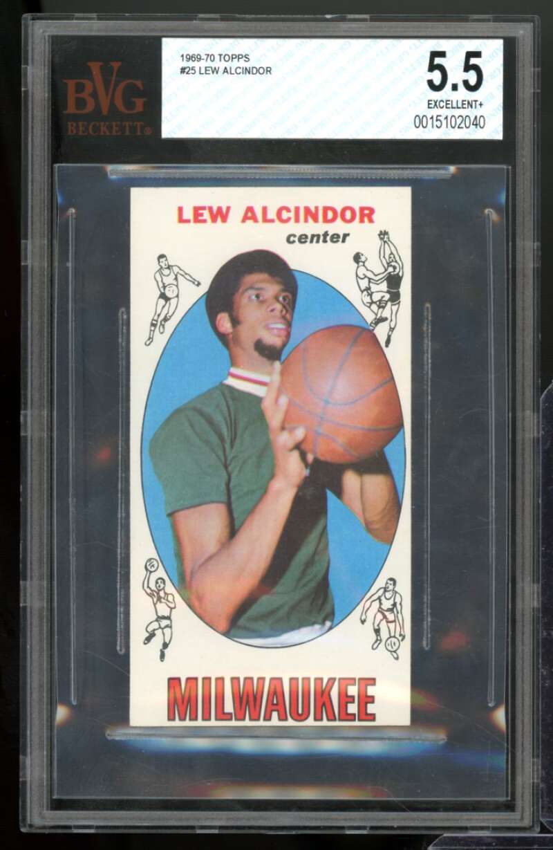 Lew Alcindor Rookie Card 1969-70 Topps #25 BVG 5.5 Image 1