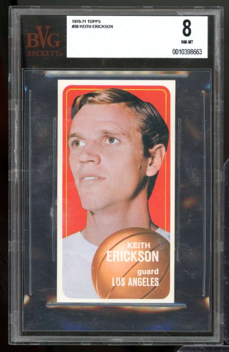 Keith Erickson Card 1970-71 Topps #38 BVG 8 Image 1