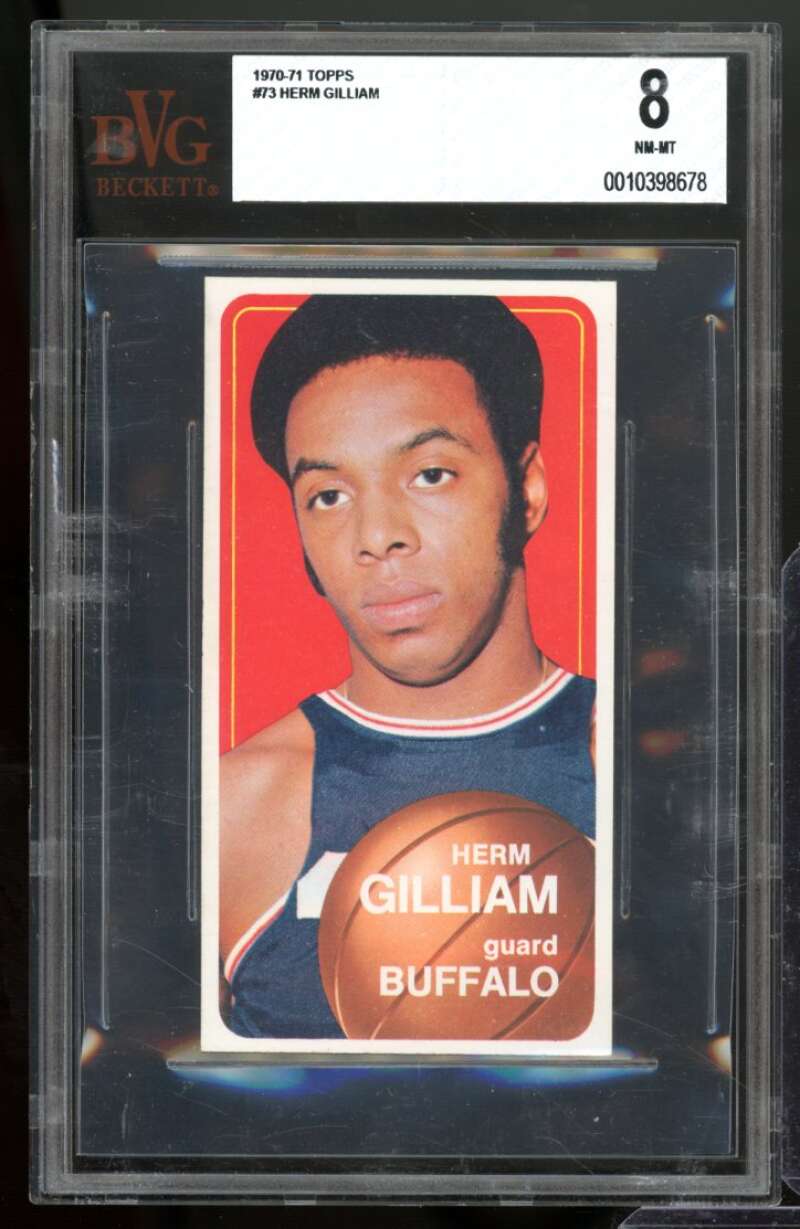 Herm Gilliam Card 1970-71 Topps #73 BGS 8 Image 1