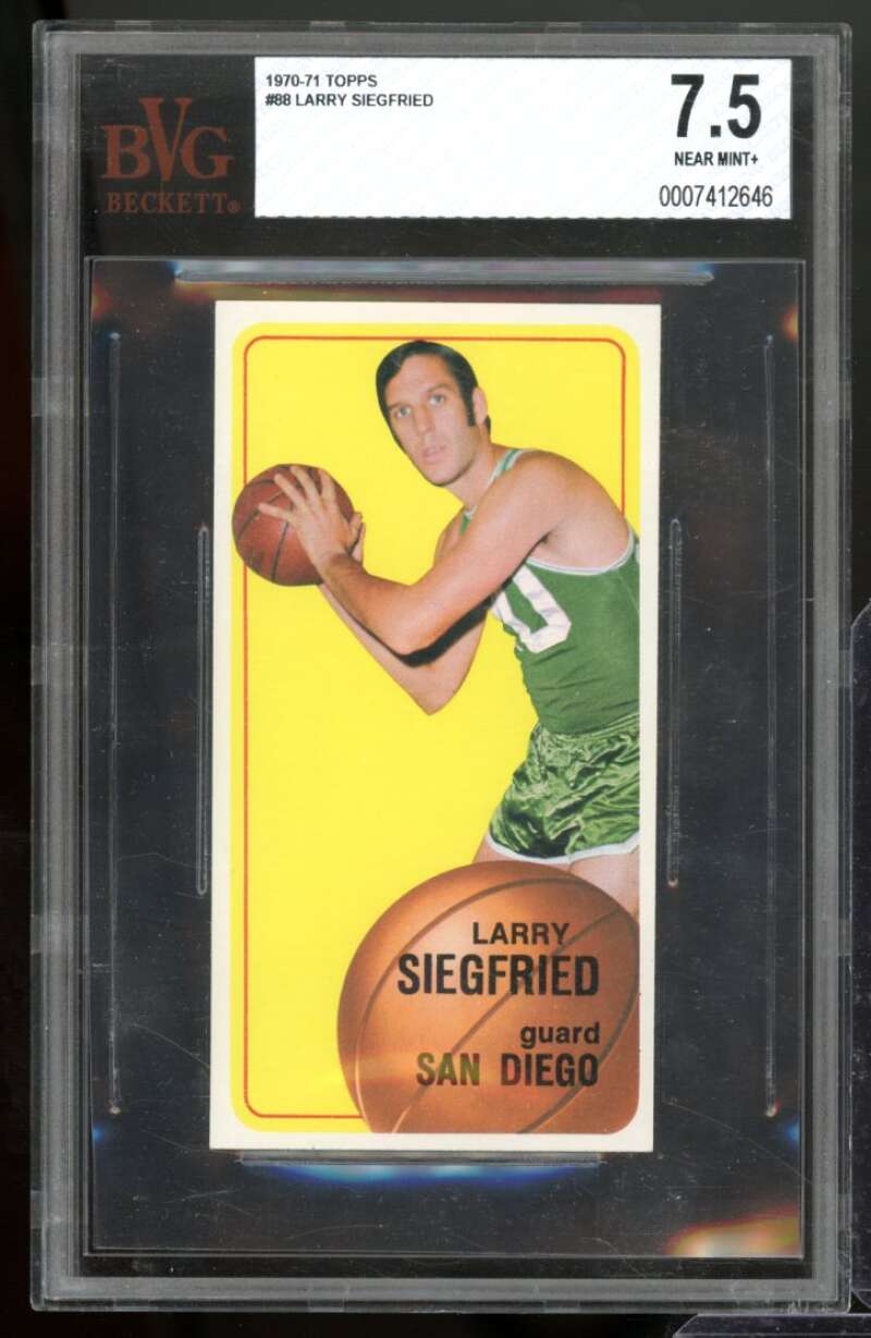 Larry Siegfried Card 1970-71 Topps #88 BVG 7.5 Image 1