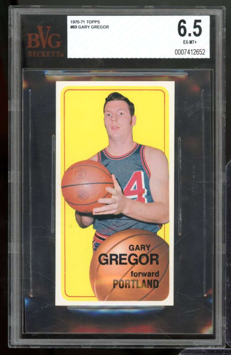 Gary Gregor Card 1970-71 Topps #89 BVG 6.5 Image 1