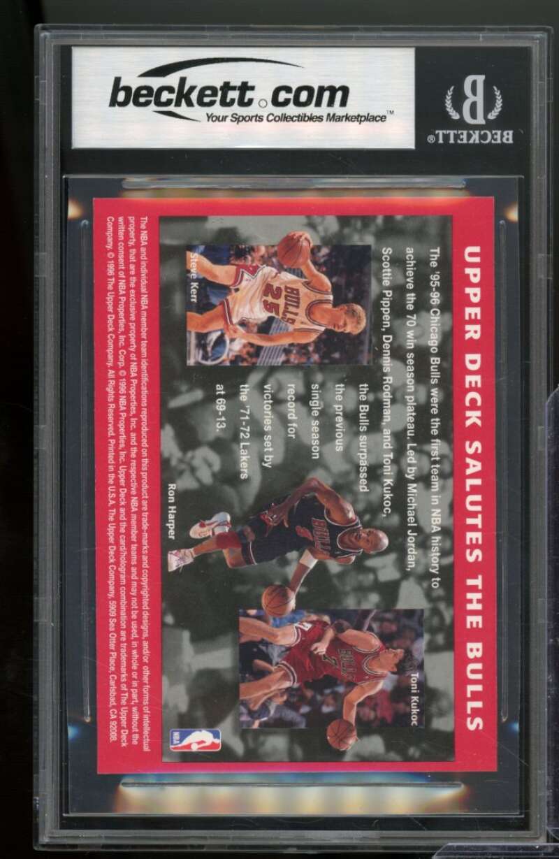 Scottie Pippen/Dennis Rodman/Michael Jordan 1996-97 UD Salute Bulls #nno BGS 8.5 Image 2