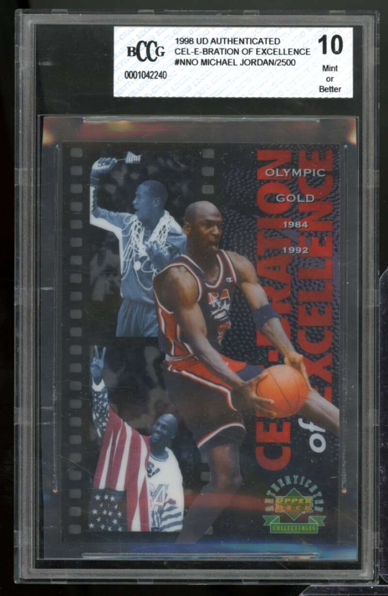 Michael Jordan 1998 UD Authenticated Cel-E-Bration Excellence #Nno BGS BCCG 10 Image 1