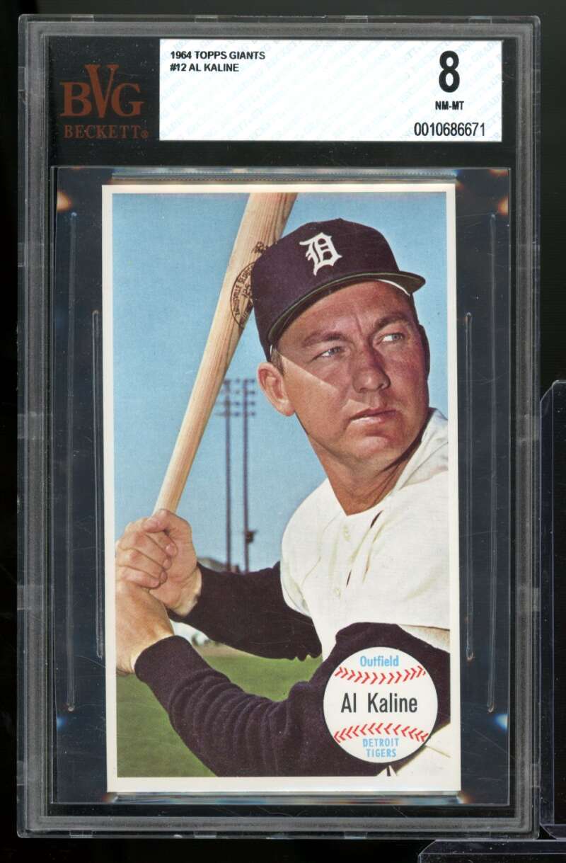 Al Kaline Card 1964 Topps #12 BVG 8 Image 1