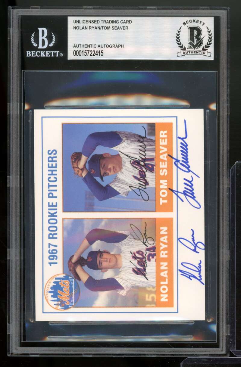 Nolan Ryan/Tom Seaver Card 1964 Beckett Authentic Autograph #NNO BGS Authentic Image 1