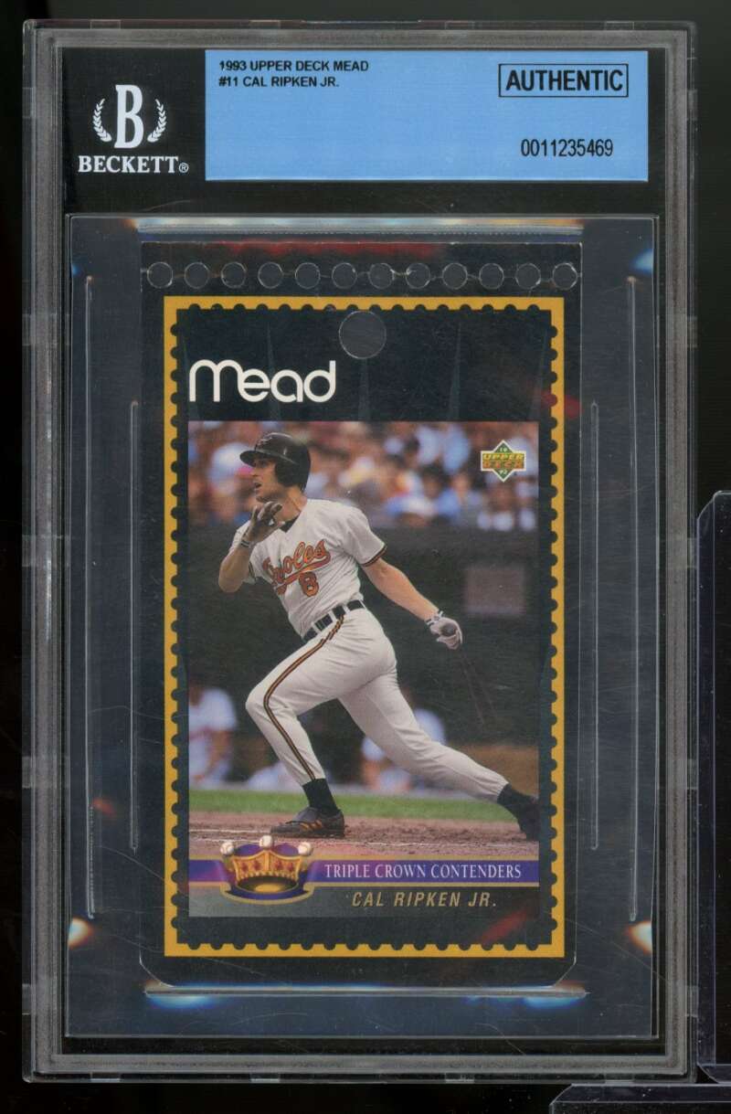 Cal Ripken Jr. Card 1993 Upper Deck Mead #11 BGS Authentic Image 1