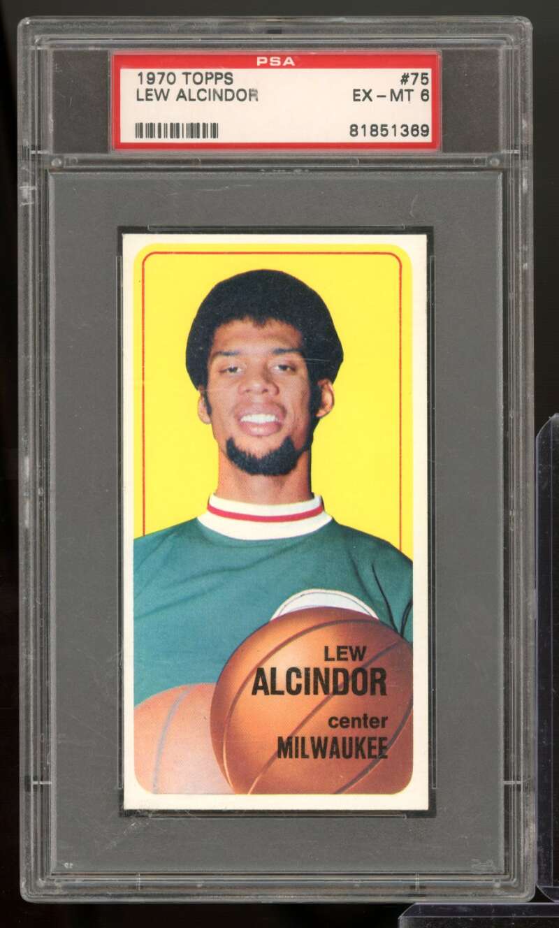 Lew Alcindor Card 1970-71 Topps #75 PSA 6 Image 1