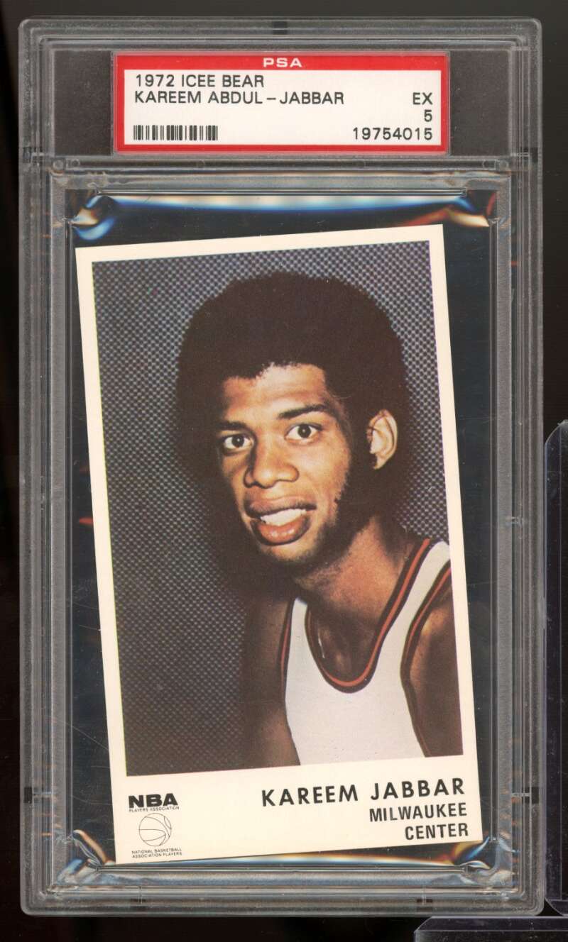 Kareem Abdul-Jabbar Card 1972-73 Icee Bear #nno PSA 5 Image 1