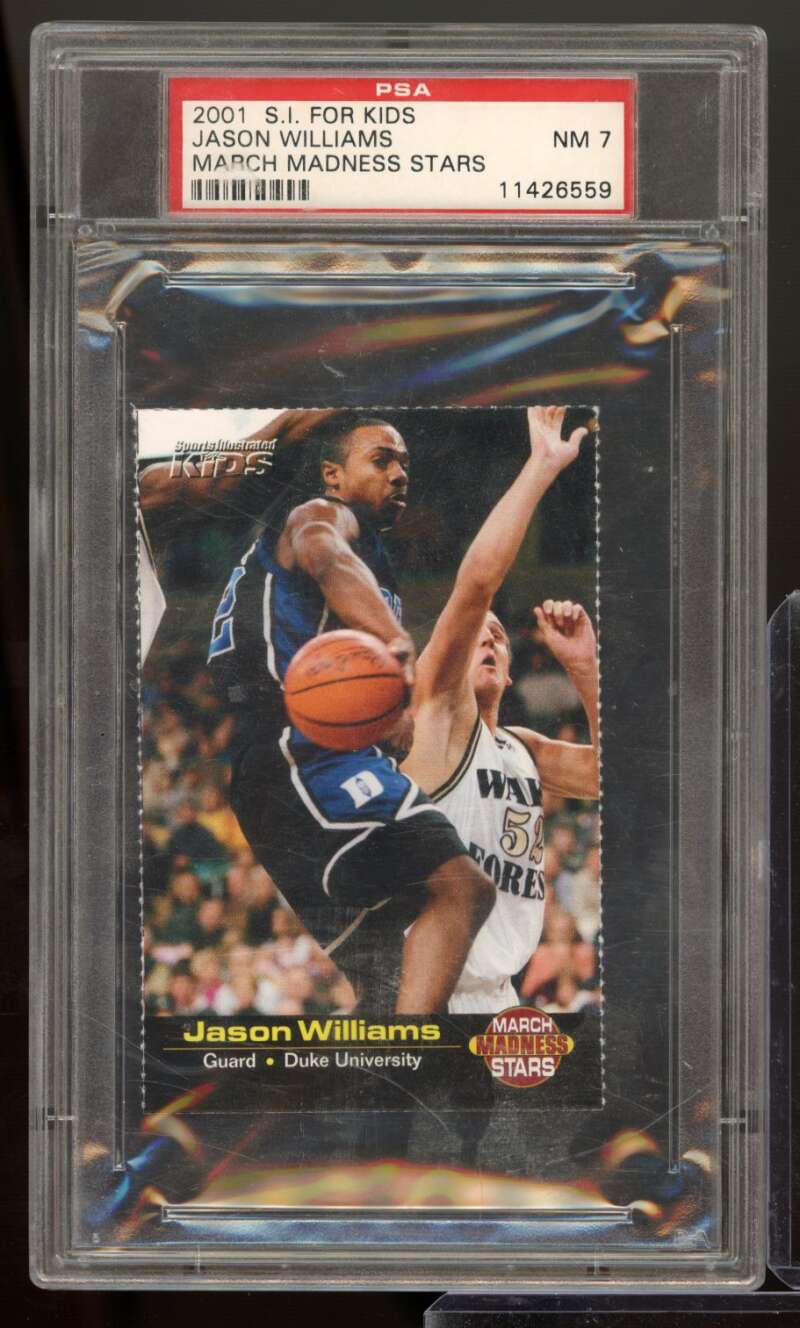 Jason Williams Rookie Card 2001 S.I. For Kids # PSA 7 (read) Image 1