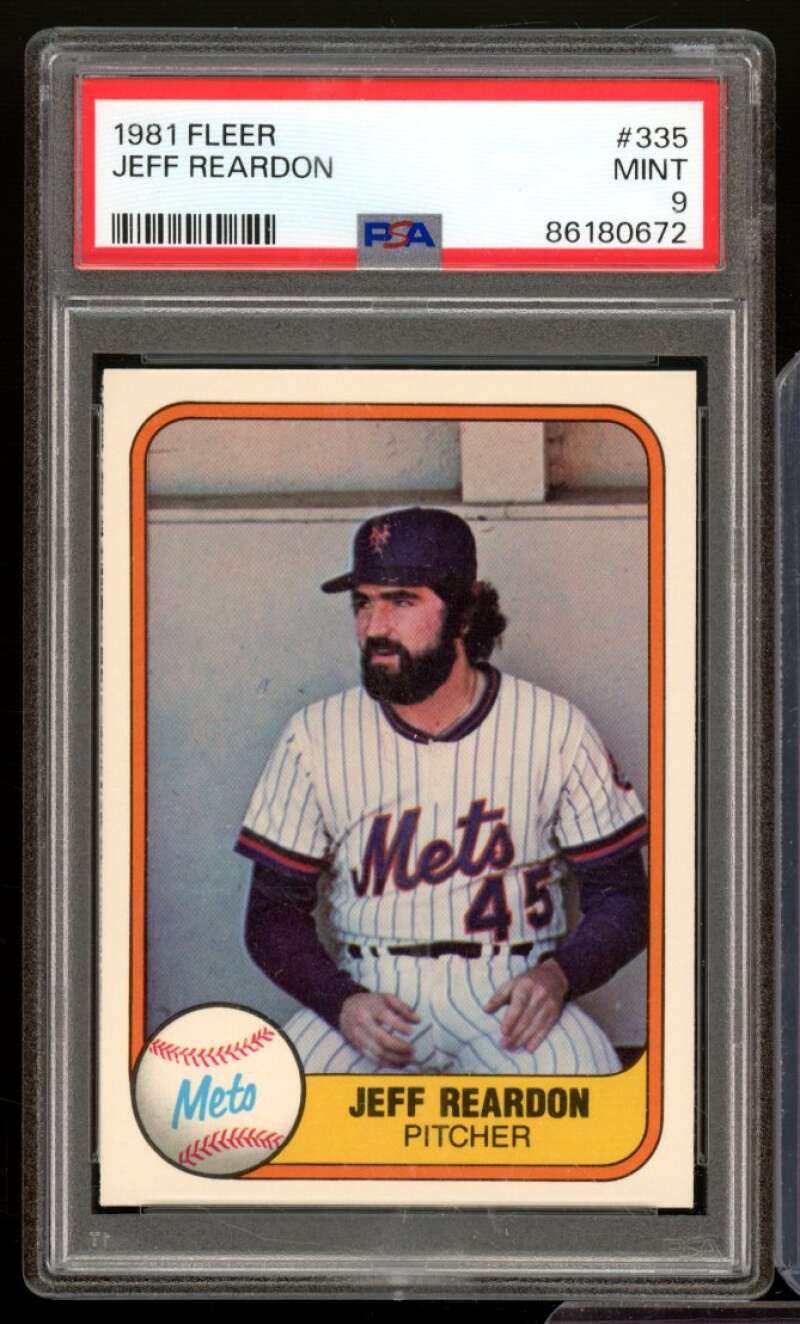 Jeff Reardon Rookie Card 1981 Fleer #335 PSA 9 Image 1