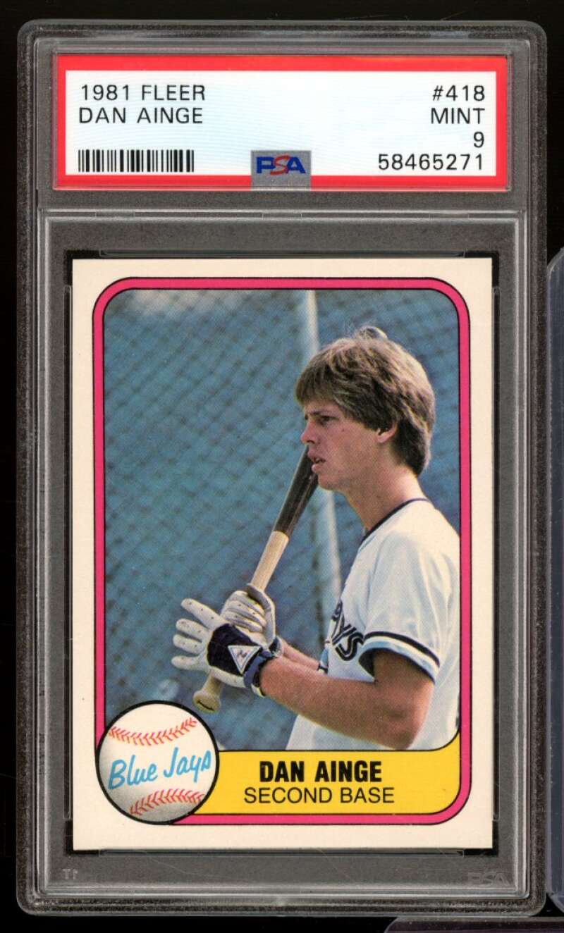 Dan Ainge Rookie Card 1981 Fleer #418 PSA 9 Image 1