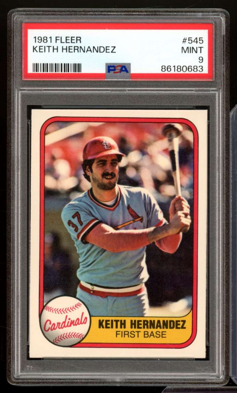 Keith Hernandez Card 1981 Fleer #545 PSA 9 Image 1