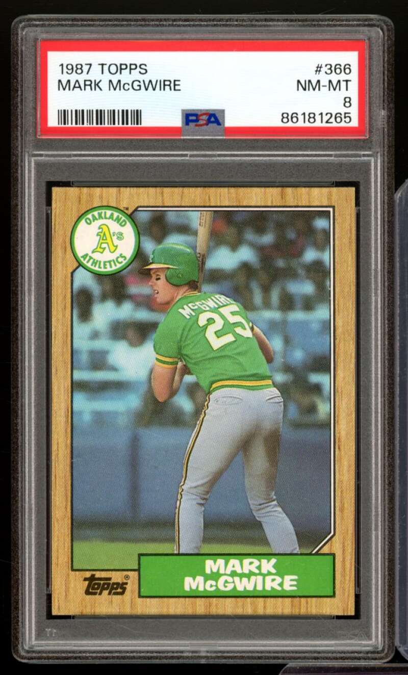 Mark McGwire Rookie Card 1987 Topps #366 PSA 8 Image 1