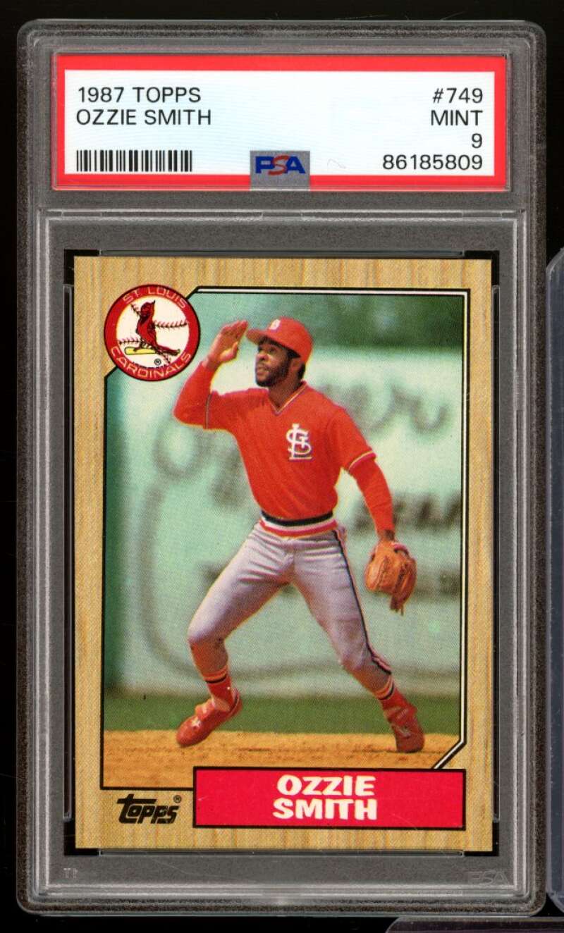 Ozzie Smith Card 1987 Topps #749 PSA 9 Image 1