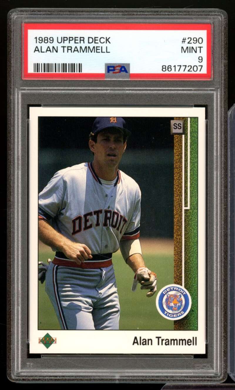 Alan Trammell Card 1989 Upper Deck #290 PSA 9 Image 1