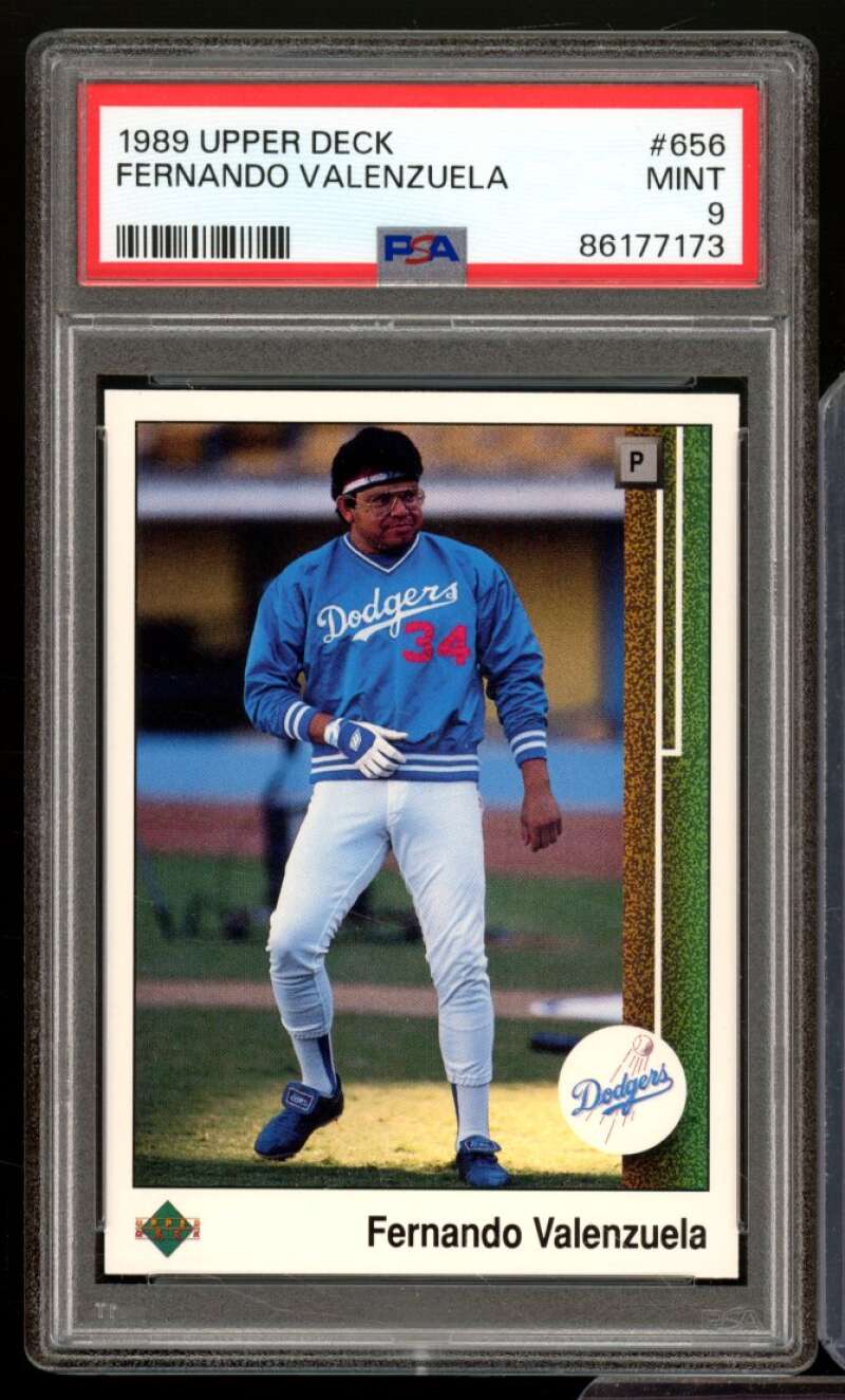 Fernando Valenzuela Card 1989 Upper Deck #656 PSA 9 Image 1