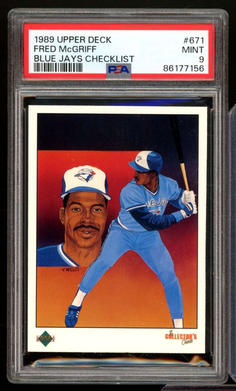 Fred McGriff Card 1989 Upper Deck #671 PSA 9 Image 1