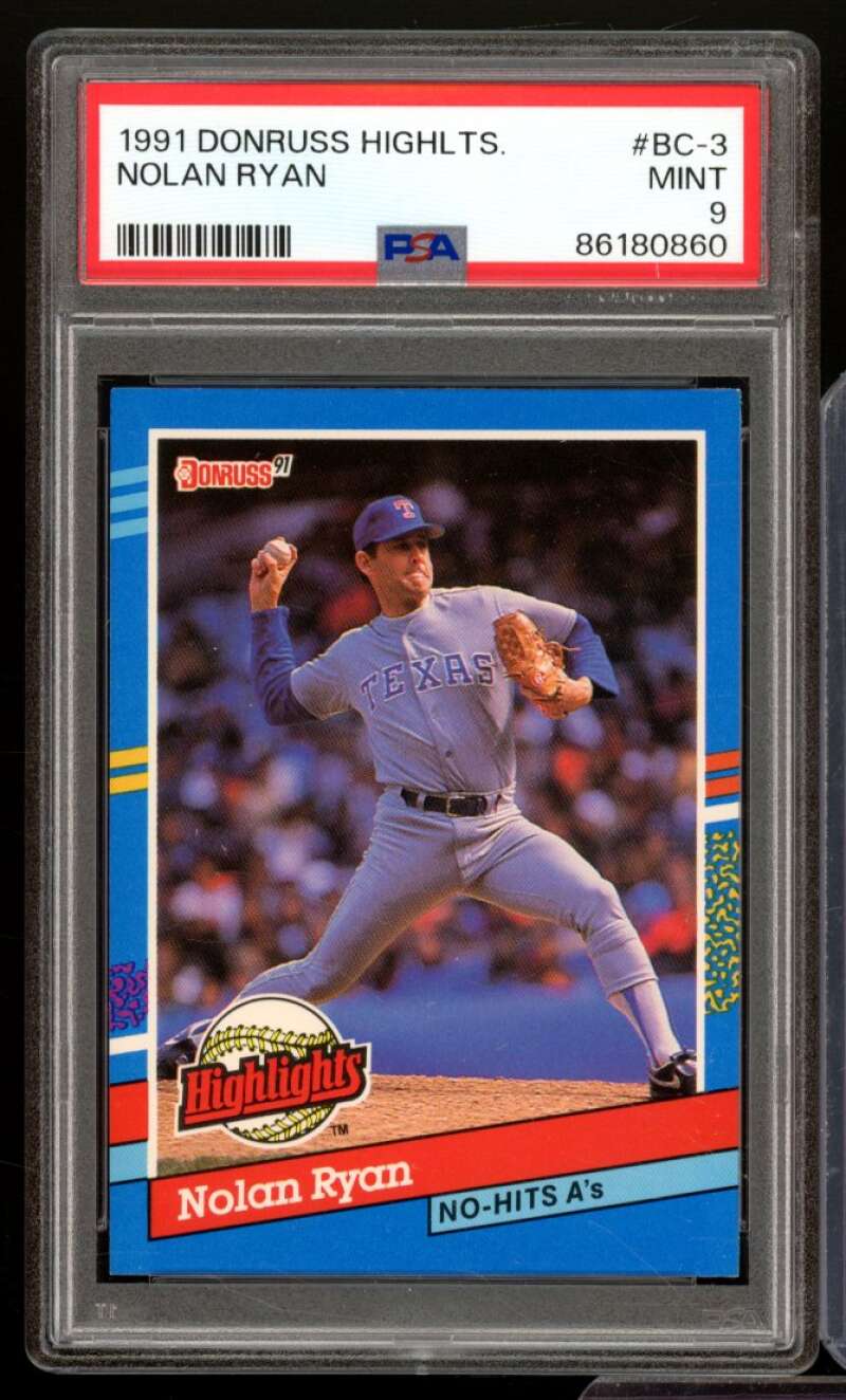 Nolan Ryan Card 1991 Donruss Highlights #Bc-3 PSA 9 Image 1