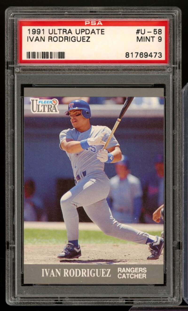 Ivan Rodriguez Rookie Card 1991 Ultra Update #U-58 PSA 9 Image 1