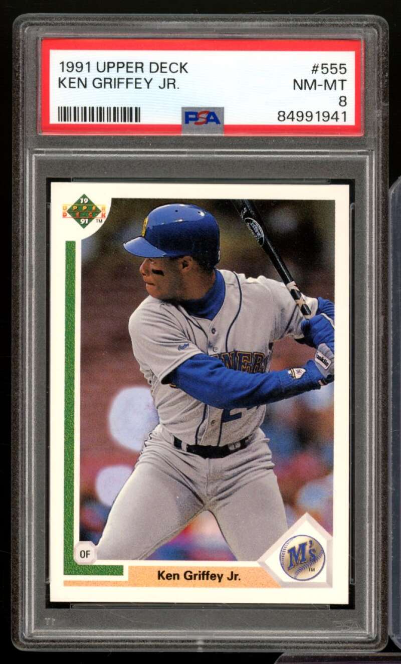 Ken Griffey Jr. Card 1991 Upper Deck #555 PSA 8 Image 1