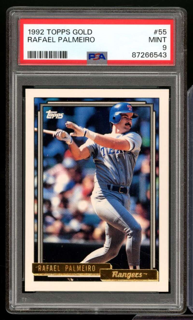 Rafael Palmeiro Card 1992 Topps Gold #55 PSA 9 Image 1