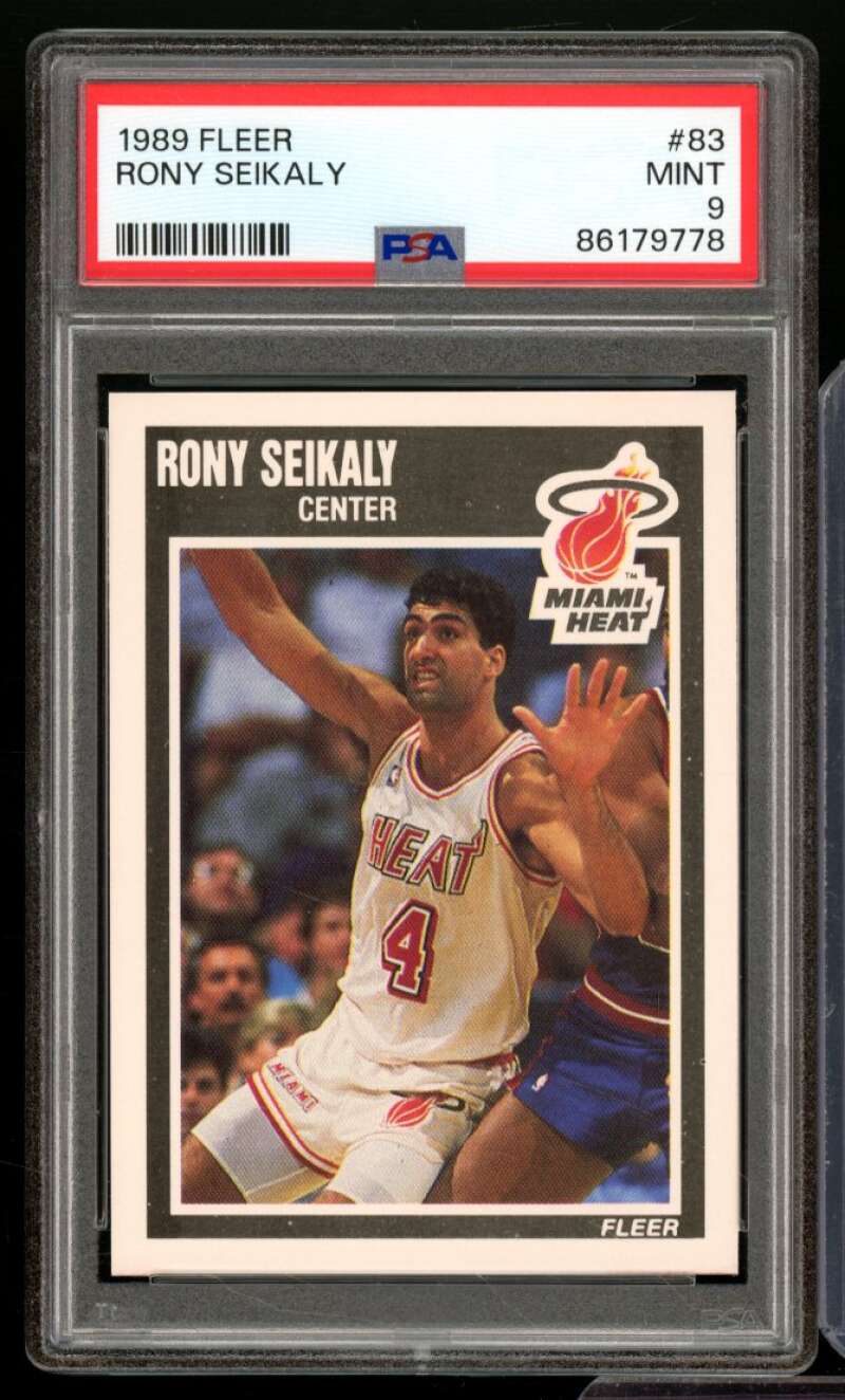 Rony Seikaly Rookie Card 1989-90 Fleer #83 PSA 9 Image 1