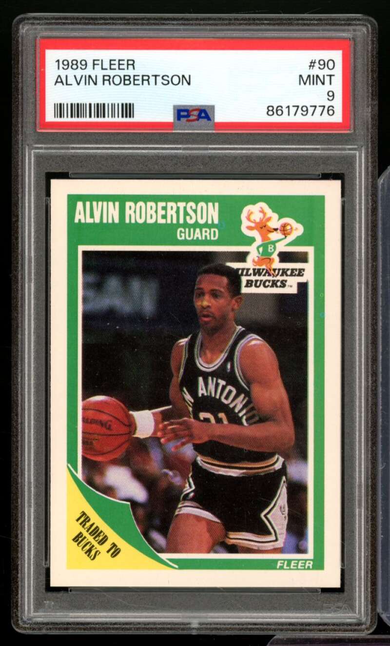 Alvin Robertson Card 1989-90 Fleer #90 PSA 9 Image 1