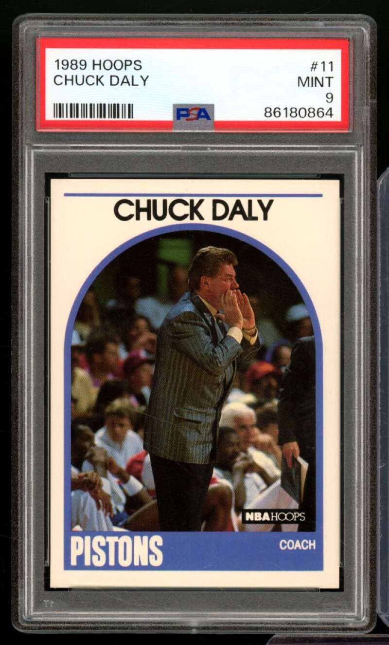 Chuck Daly Rookie Card 1989-90 Hoops #11 PSA 9 Image 1