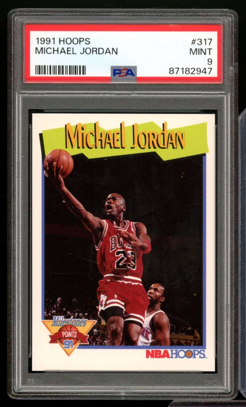 Michael Jordan Card 1991-92 Hoops #317 PSA 9 Image 1