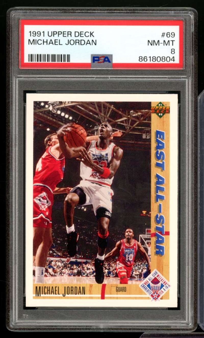 Michael Jordan Card 1991-92 Upper Deck #69 PSA 8 Image 1