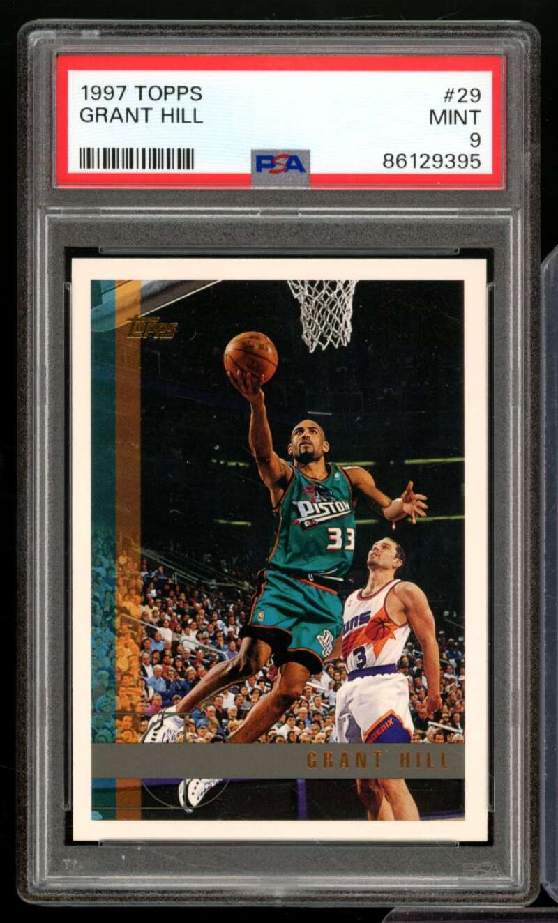 Grant Hill Card 1997-98 Topps #29 PSA 9 Image 1