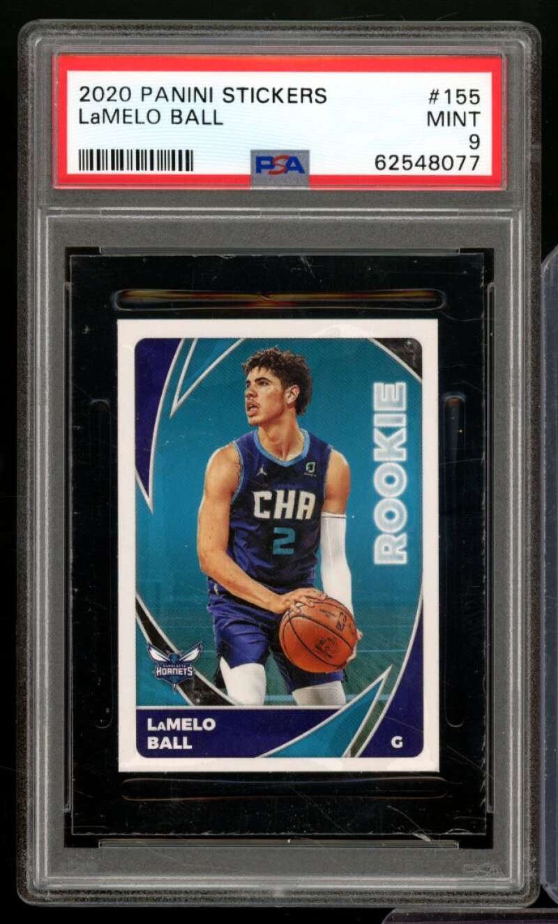 LaMelo Ball Rookie Card 2020-21 Panini Stickers #155 PSA 9 Image 1