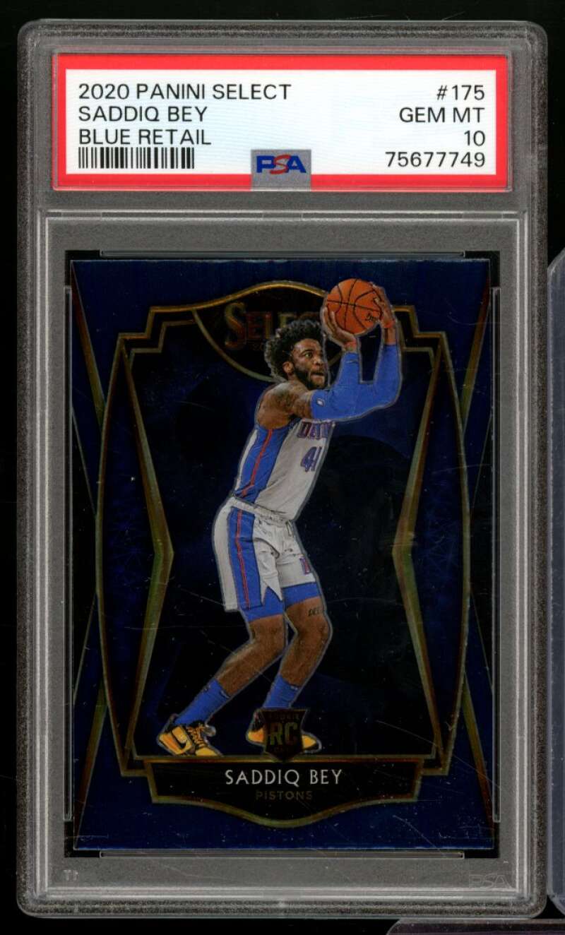 Saddiq Bey Rookie Card 2020-21 Panini Select Blue Retail #175 PSA 10 Image 1