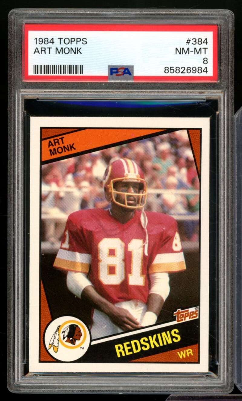 Art Monk Card 1984 Topps #384 PSA 8 Image 1